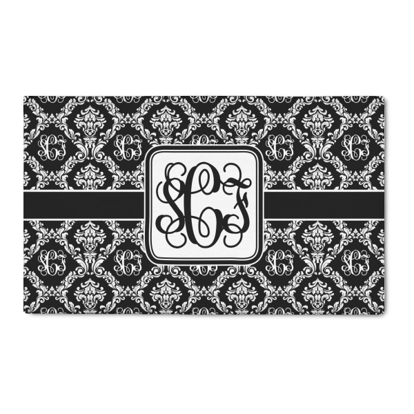 Custom Monogrammed Damask 3' x 5' Indoor Area Rug