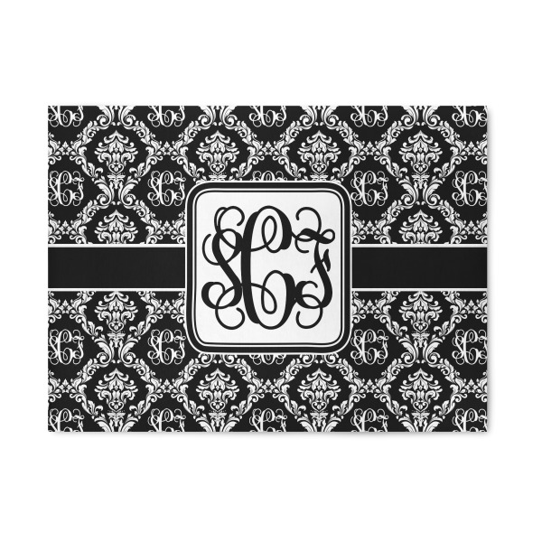 Custom Monogrammed Damask Area Rug (Personalized)