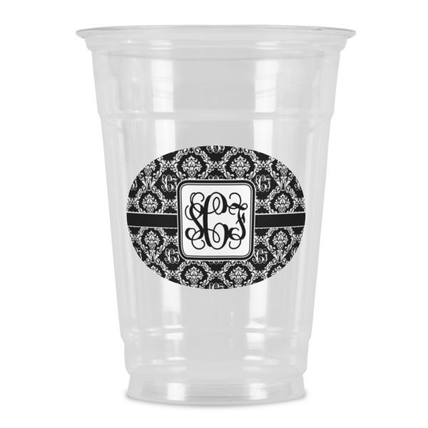 Custom Monogrammed Damask Party Cups - 16oz