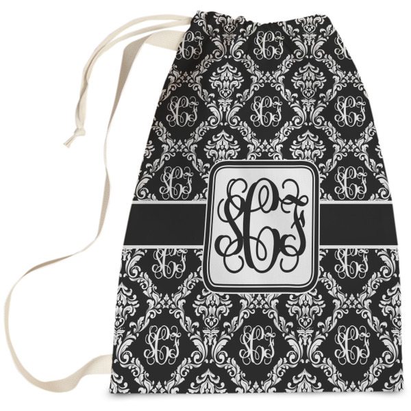 Custom Monogrammed Damask Laundry Bag - Large