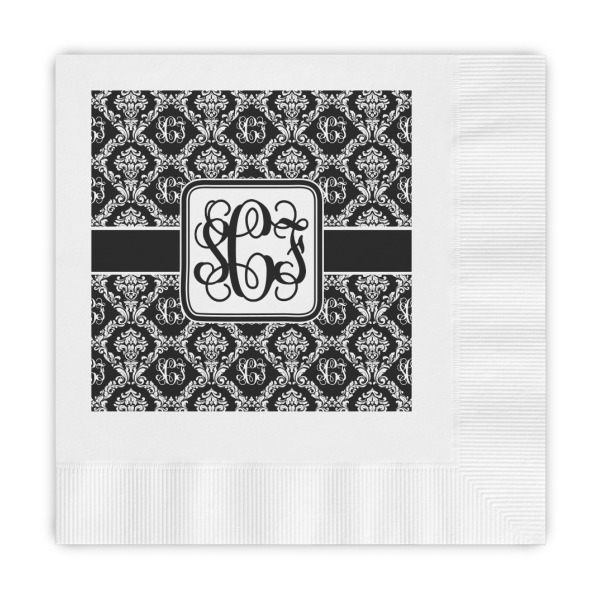 Custom Monogrammed Damask Embossed Decorative Napkins