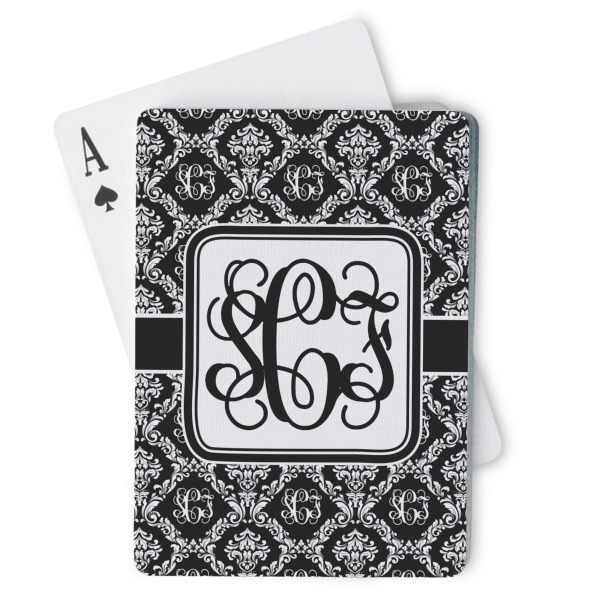 Custom Monogrammed Damask Playing Cards