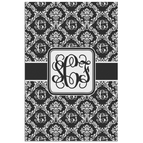 Custom Monogrammed Damask Poster - Matte - 24x36