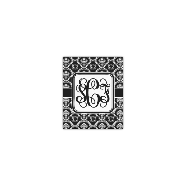 Custom Monogrammed Damask Canvas Print - 8x10