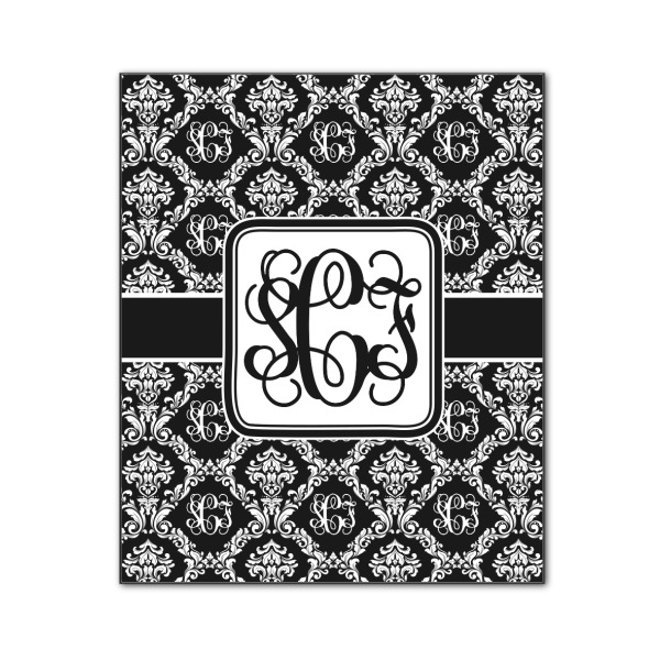 Custom Monogrammed Damask Wood Print - 20x24