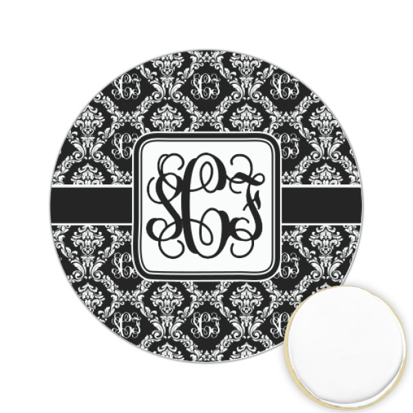 Custom Monogrammed Damask Printed Cookie Topper - 2.15"