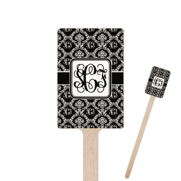 Custom Monogrammed Damask Rectangle Wooden Stir Sticks