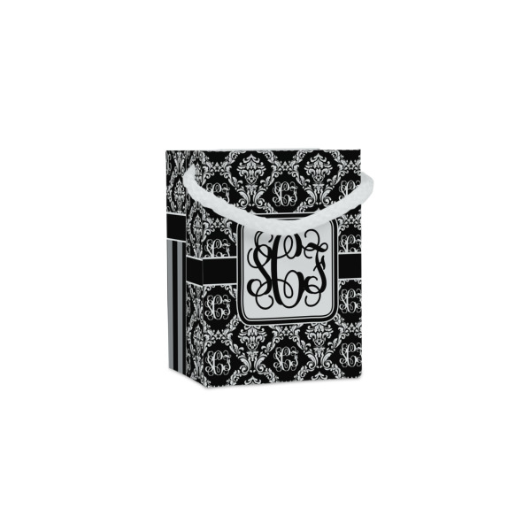 Custom Monogrammed Damask Jewelry Gift Bags