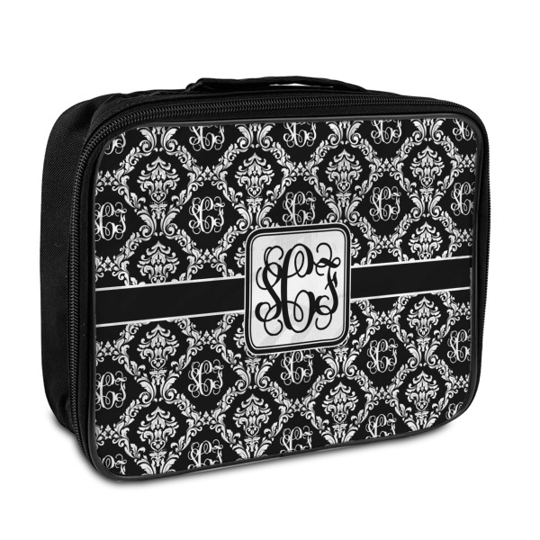 Custom Monogrammed Damask Insulated Lunch Bag (Personalized)