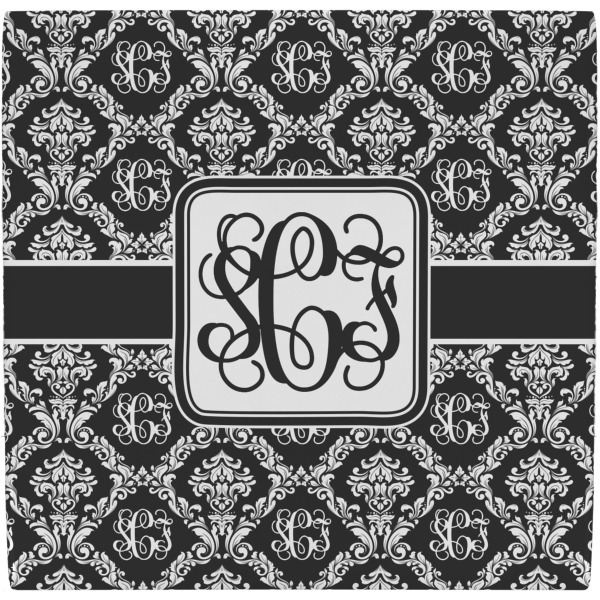 Custom Monogrammed Damask Ceramic Tile Hot Pad (Personalized)