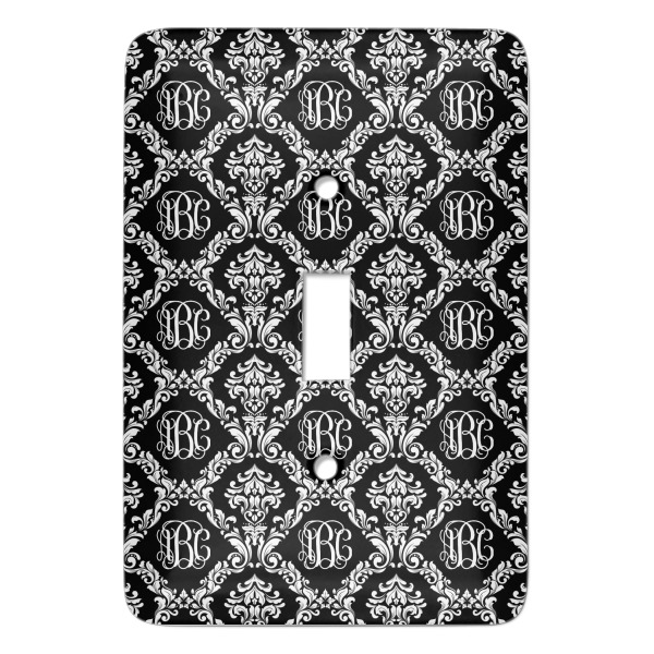 Custom Monogrammed Damask Light Switch Cover (Single Toggle) (Personalized)