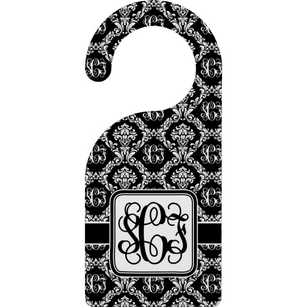 Custom Monogrammed Damask Door Hanger (Personalized)