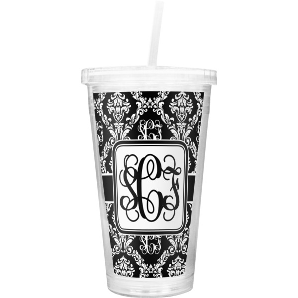 Custom Design Your Own Double Wall Tumbler with Straw