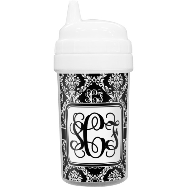 Custom Monogrammed Damask Sippy Cup (Personalized)