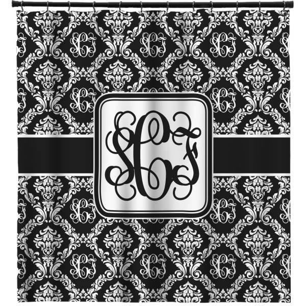 Custom Monogrammed Damask Shower Curtain - 71" x 74"