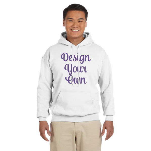 Custom Design Your Own Hoodie - White - Large