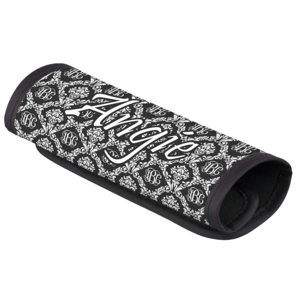 Custom Monogrammed Damask Luggage Handle Cover (Personalized)