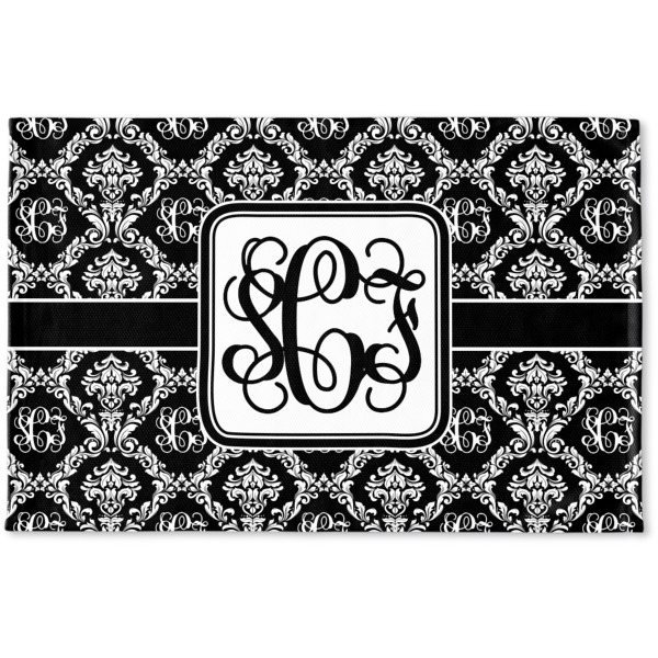 Custom Monogrammed Damask Woven Mat (Personalized)