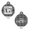 Custom Design - Round Pet ID Tag - Small - Front & Back View