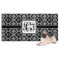 Monogrammed Damask Dog Towel (Personalized)