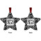 Custom Design - Metal Star Ornament - Front and Back