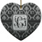 Custom Design - Ceramic Flat Ornament - Heart (Front)