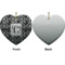 Custom Design - Ceramic Flat Ornament - Heart Front & Back (APPROVAL)