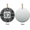 Custom Design - Ceramic Flat Ornament - Circle Front & Back (APPROVAL)