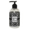 Monogrammed Damask Plastic Soap / Lotion Dispenser (8 oz - Small - Black)