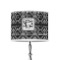 Custom Design - 8" Drum Lampshade - ON STAND (Poly Film)