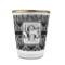 Custom Design - Glass Shot Glass - Gold Rim - Front