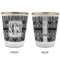 Custom Design - Glass Shot Glass - Gold Rim - Front & Back