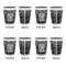 Custom Design - Ceramic Shot Glasses - Two Tone - Set of 4 - Front & Back