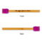 Custom Design - Silicone Brushes - Purple - Front & Back