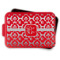 Custom Design - Aluminum Baking Pan - Red Lid - FRONT w/lif off