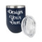 Custom Design - Stainless Wine Tumblers - Navy - Single Sided - Alt View