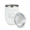 Custom Design - Stainless Wine Tumblers - White - Double Sided - Alt View