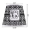 Custom Design - Poly Film Empire Lampshade - Dimensions