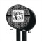 Custom Design - Black Plastic 5.5" Stir Stick - Single Sided - Round - Front & Back