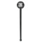 Custom Design - Black Plastic 7" Stir Stick - Round - Single Stick