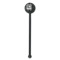 Custom Design - Black Plastic 5.5" Stir Stick - Round - Single Stick