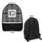 Custom Design - Large Backpack - Black - Front & Back View