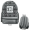 Custom Design - Large Backpack - Gray - Front & Back View