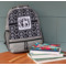 Custom Design - Large Backpack - Gray - On Desk