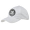 Monogrammed Damask Baseball Cap - White