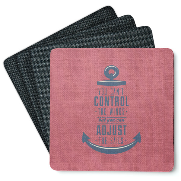 Custom Design Your Own Square Rubber Backed Coasters - Set of 4