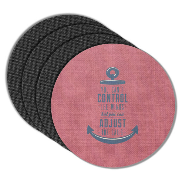 Custom Design Your Own Round Rubber Backed Coasters - Set of 4