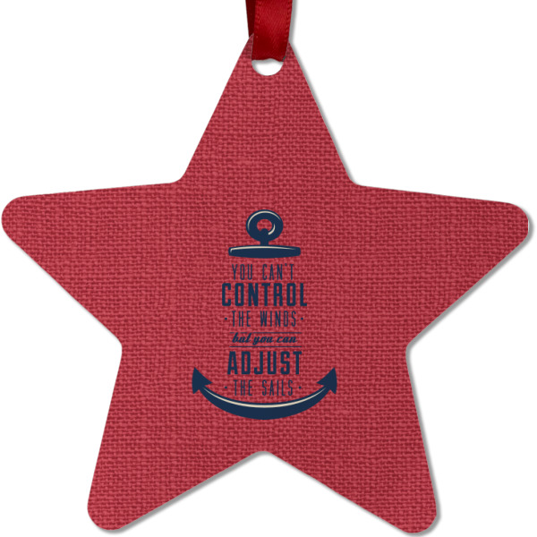 Custom Design Your Own Metal Star Ornament - Double-Sided