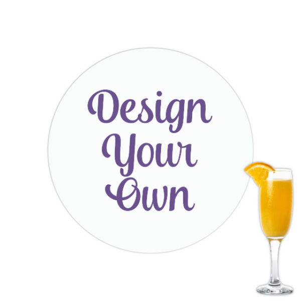 Custom Design Your Own Printed Drink Topper - 2.15"