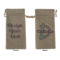 Custom Design - Large Burlap Gift Bags - Front & Back